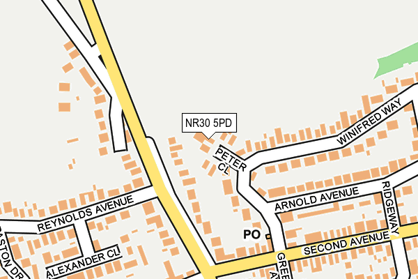 NR30 5PD map - OS OpenMap – Local (Ordnance Survey)