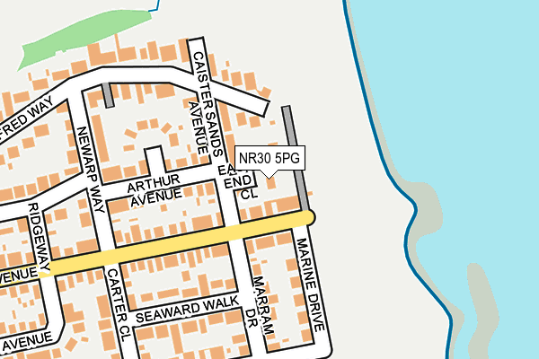 NR30 5PG map - OS OpenMap – Local (Ordnance Survey)