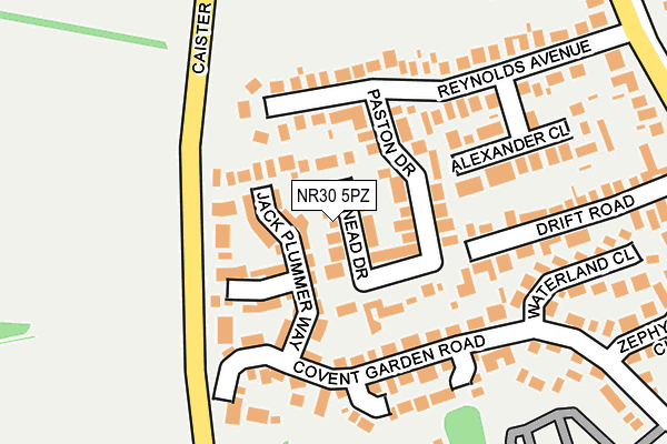 NR30 5PZ map - OS OpenMap – Local (Ordnance Survey)