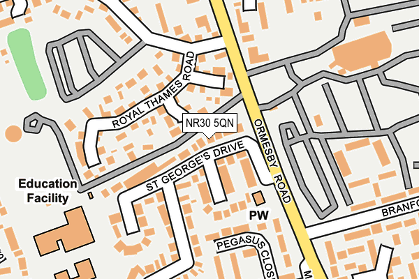 NR30 5QN map - OS OpenMap – Local (Ordnance Survey)