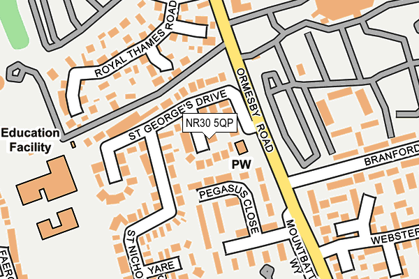 NR30 5QP map - OS OpenMap – Local (Ordnance Survey)