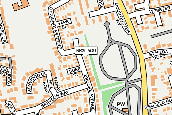 NR30 5QU map - OS OpenMap – Local (Ordnance Survey)