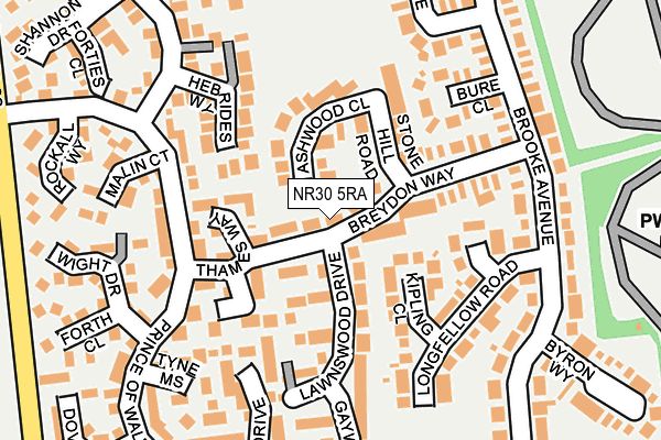 NR30 5RA map - OS OpenMap – Local (Ordnance Survey)