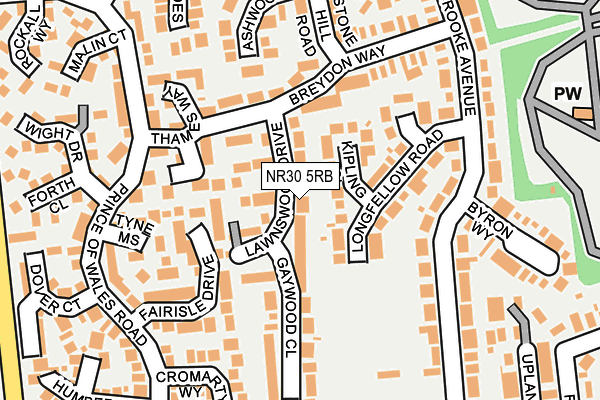 NR30 5RB map - OS OpenMap – Local (Ordnance Survey)