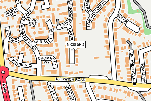 NR30 5RD map - OS OpenMap – Local (Ordnance Survey)