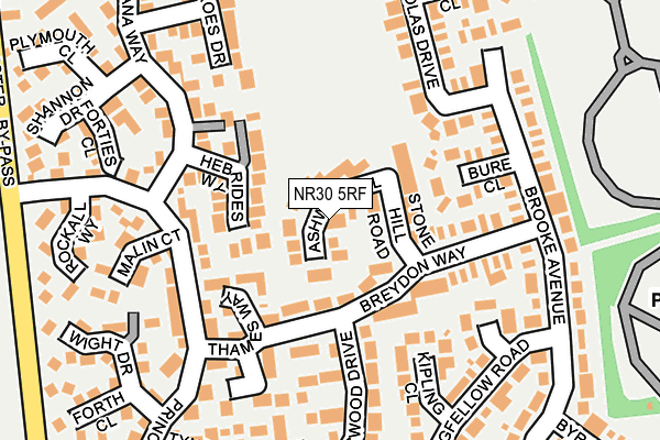 NR30 5RF map - OS OpenMap – Local (Ordnance Survey)