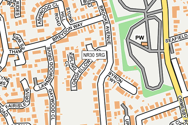NR30 5RG map - OS OpenMap – Local (Ordnance Survey)
