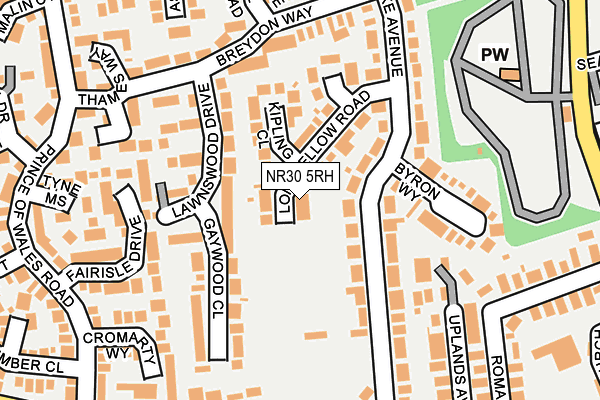 NR30 5RH map - OS OpenMap – Local (Ordnance Survey)