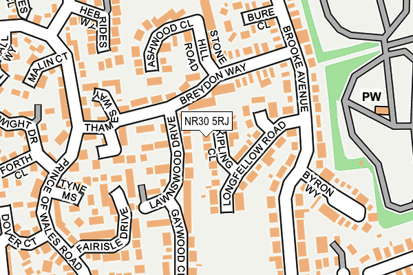 NR30 5RJ map - OS OpenMap – Local (Ordnance Survey)