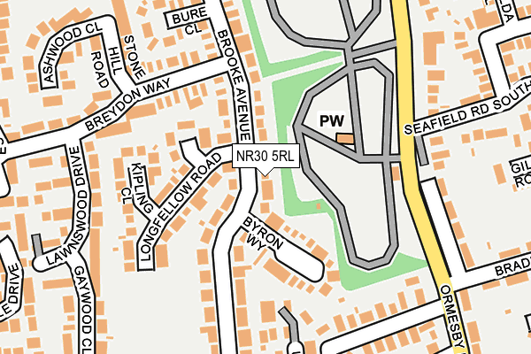 NR30 5RL map - OS OpenMap – Local (Ordnance Survey)