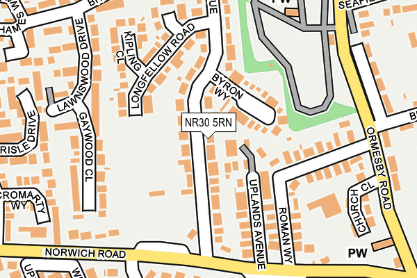 NR30 5RN map - OS OpenMap – Local (Ordnance Survey)