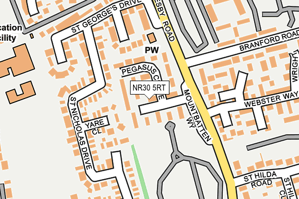 NR30 5RT map - OS OpenMap – Local (Ordnance Survey)