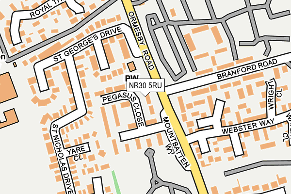 NR30 5RU map - OS OpenMap – Local (Ordnance Survey)