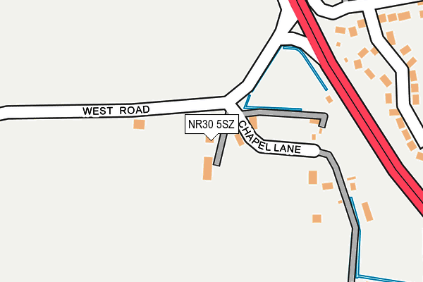 NR30 5SZ map - OS OpenMap – Local (Ordnance Survey)