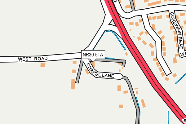 NR30 5TA map - OS OpenMap – Local (Ordnance Survey)