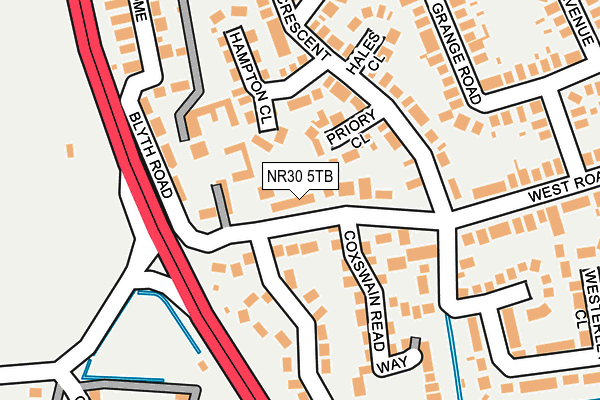 NR30 5TB map - OS OpenMap – Local (Ordnance Survey)