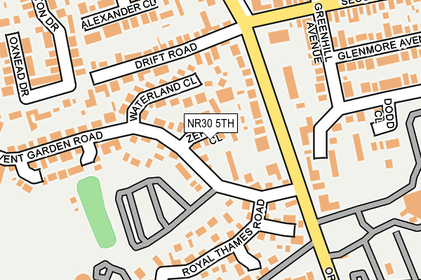 NR30 5TH map - OS OpenMap – Local (Ordnance Survey)