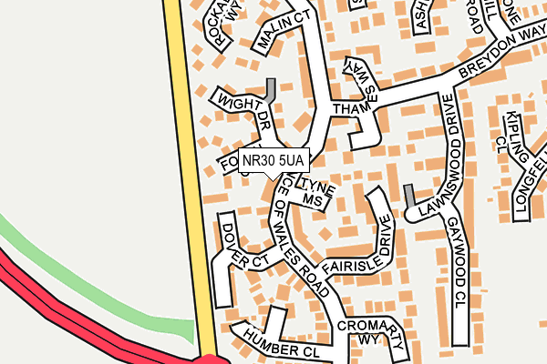 NR30 5UA map - OS OpenMap – Local (Ordnance Survey)