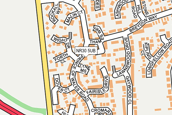 NR30 5UB map - OS OpenMap – Local (Ordnance Survey)