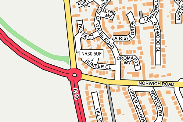 NR30 5UF map - OS OpenMap – Local (Ordnance Survey)
