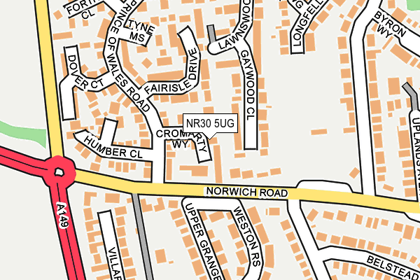 NR30 5UG map - OS OpenMap – Local (Ordnance Survey)