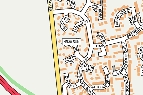 NR30 5UN map - OS OpenMap – Local (Ordnance Survey)