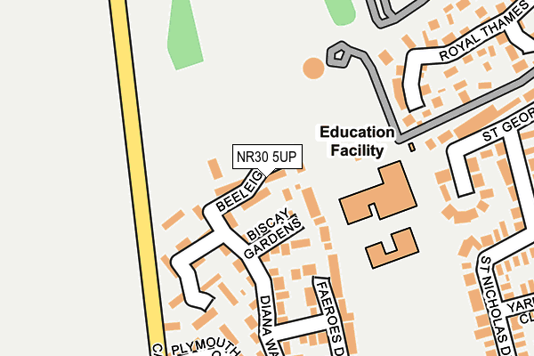 NR30 5UP map - OS OpenMap – Local (Ordnance Survey)