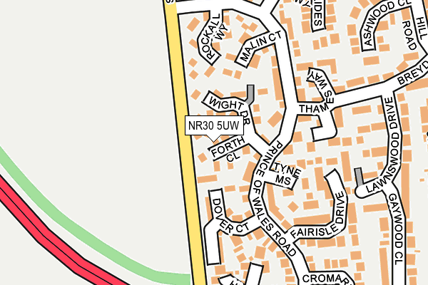 NR30 5UW map - OS OpenMap – Local (Ordnance Survey)