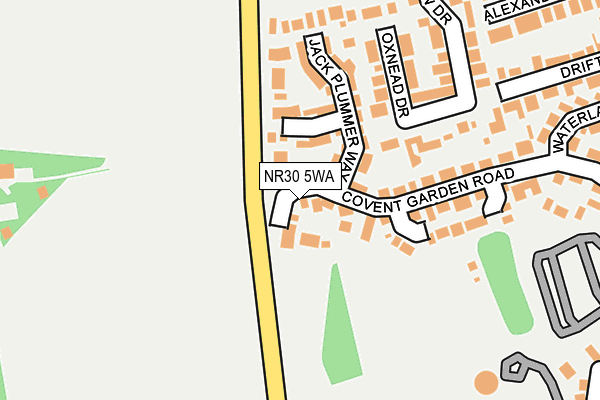 NR30 5WA map - OS OpenMap – Local (Ordnance Survey)