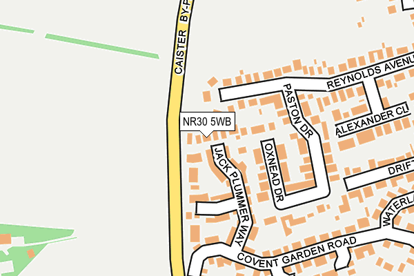 NR30 5WB map - OS OpenMap – Local (Ordnance Survey)