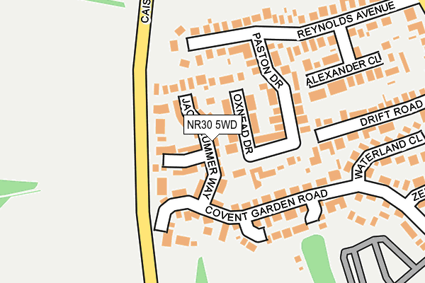 NR30 5WD map - OS OpenMap – Local (Ordnance Survey)