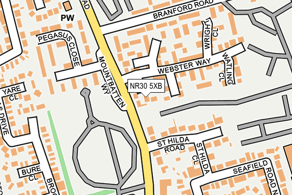 NR30 5XB map - OS OpenMap – Local (Ordnance Survey)