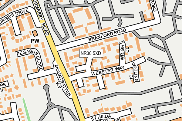 NR30 5XD map - OS OpenMap – Local (Ordnance Survey)