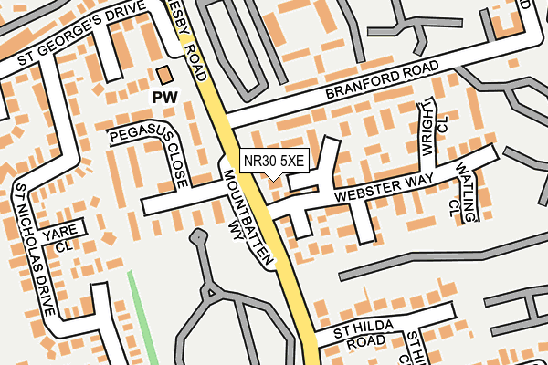NR30 5XE map - OS OpenMap – Local (Ordnance Survey)