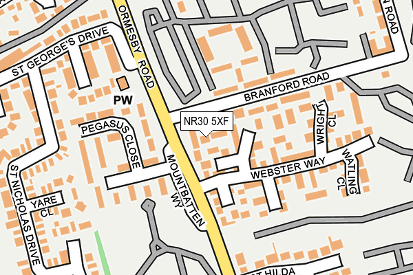 NR30 5XF map - OS OpenMap – Local (Ordnance Survey)