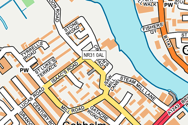 NR31 0AL map - OS OpenMap – Local (Ordnance Survey)