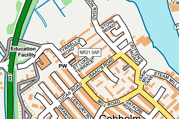 NR31 0AP map - OS OpenMap – Local (Ordnance Survey)