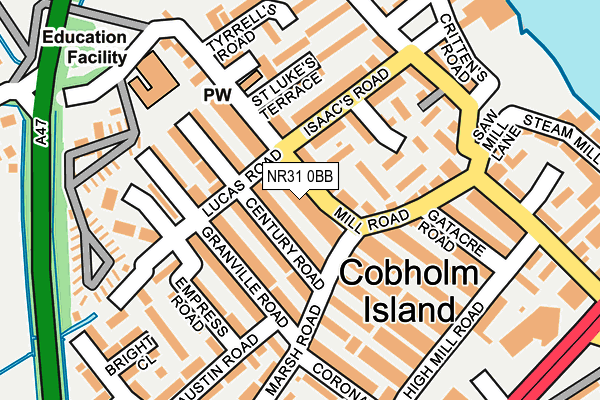 NR31 0BB map - OS OpenMap – Local (Ordnance Survey)