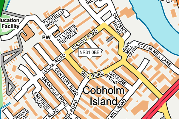 NR31 0BE map - OS OpenMap – Local (Ordnance Survey)