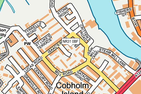 NR31 0BF map - OS OpenMap – Local (Ordnance Survey)