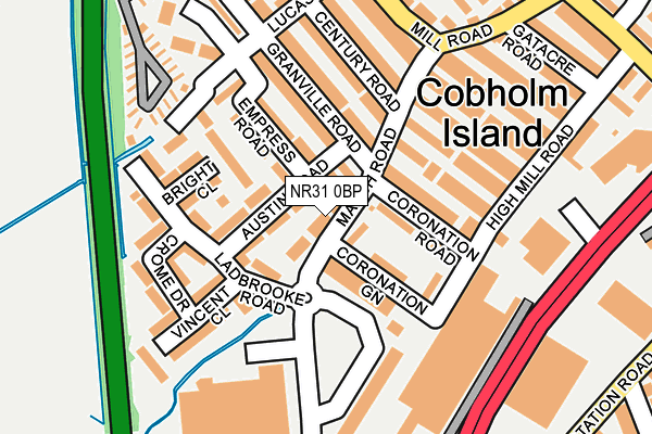 NR31 0BP map - OS OpenMap – Local (Ordnance Survey)
