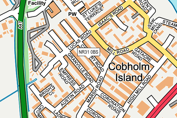 NR31 0BS map - OS OpenMap – Local (Ordnance Survey)