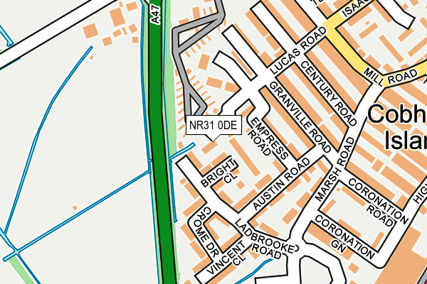 NR31 0DE map - OS OpenMap – Local (Ordnance Survey)