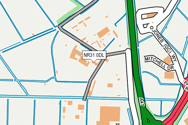 NR31 0DL map - OS OpenMap – Local (Ordnance Survey)