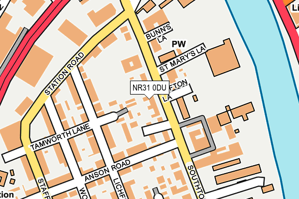 NR31 0DU map - OS OpenMap – Local (Ordnance Survey)