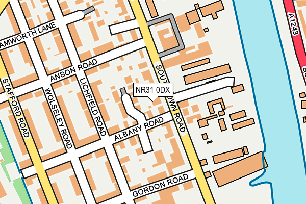 NR31 0DX map - OS OpenMap – Local (Ordnance Survey)