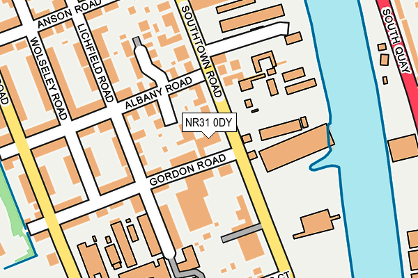 NR31 0DY map - OS OpenMap – Local (Ordnance Survey)