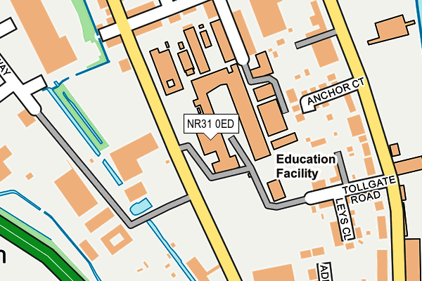 NR31 0ED map - OS OpenMap – Local (Ordnance Survey)
