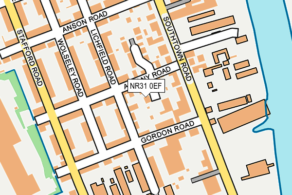 NR31 0EF map - OS OpenMap – Local (Ordnance Survey)