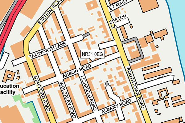 NR31 0EG map - OS OpenMap – Local (Ordnance Survey)